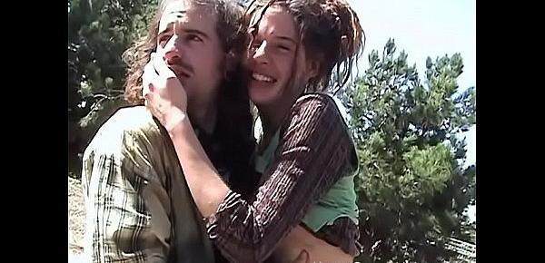  Homeless hippie couple fucking for cash in public